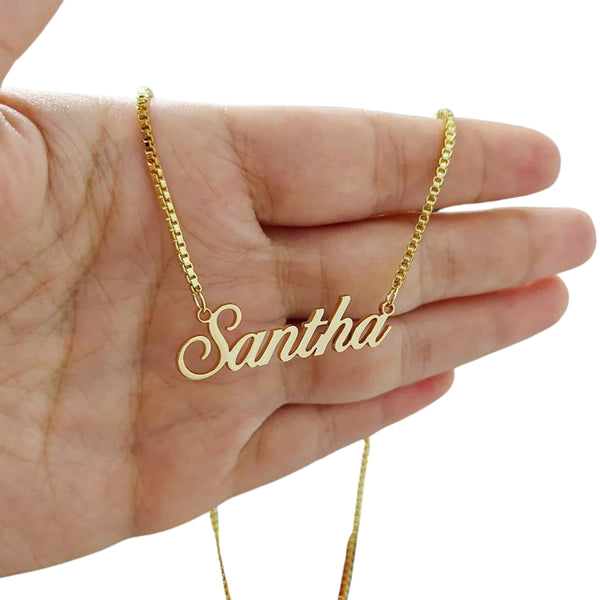 Contemporary Personalised Name Necklace - 18k Gold Plated