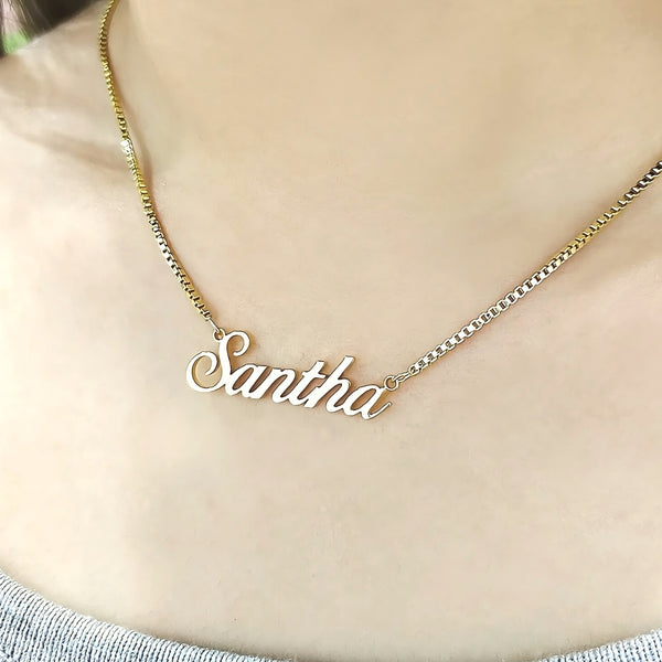 Contemporary Personalised Name Necklace - 18k Gold Plated